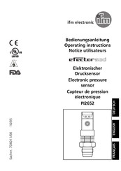 IFM Efector 500 PI2652 Operating Instructions Manual