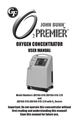 GF John Bunn O2 Premier JB0160-015-220 with O2 Sensor User Manual