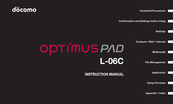 NTT docomo Optimus Pad L-06C Instruction Manual