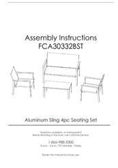 Hanover FCA30332BST Assembly Instructions Manual