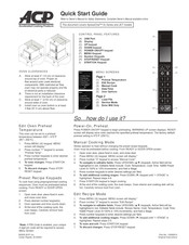 Acp XpressChef 2C Series Quick Start Manual