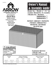 Arrow SPACEMAKER DBBWESEU Owner's Manual & Assembly Manual