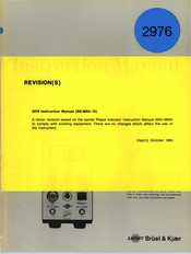BRUEL & KJAER 2976 Instruction Manual