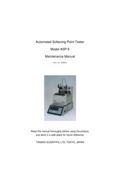 Tanaka ASP-5 Maintenance Manual