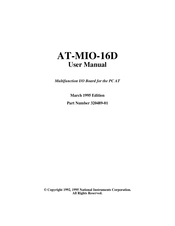 National Instruments AT-MIO-16D User Manual