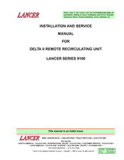 lancer DELTA II 9100 Series Installation And Service Manual