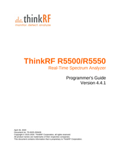 ThinkRF R5500 Programmer's Manual