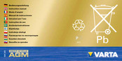Varta Professional Deep Cycle AGM Instruction Manual
