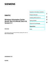 Siemens SIMATIC WinAC Slot 416 Manual