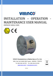 VENCO VAX-EX Installation-Operation-Maintenance User Manual