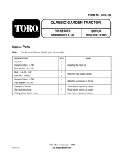 Toro 9900001 Setup Instructions