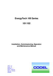 CODEL EnergyTech 101 Installation, Commissioning, Operation And Maintenance Manual