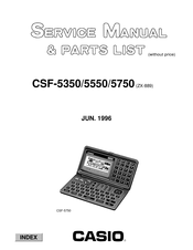 Casio CSF-5550 Service Manual & Parts List
