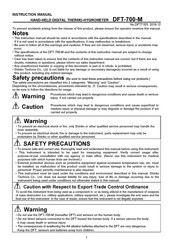 Shinko DFT-700-M Instruction Manual