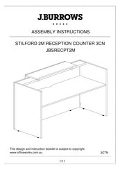 J.burrows STILFORD 2M RECEPTION COUNTER 3CN Assembly Instructions Manual