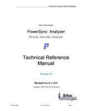 Sifos Technologies PowerSync PSA100 Technical Reference Manual