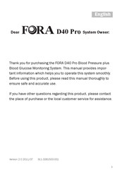 Fora D40 Pro Manual