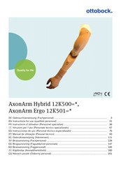 Otto Bock AxonArm Ergo 12K501 Instructions For Use Manual
