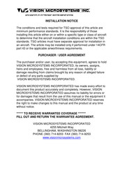 vision microsystems EPI 800 Installation Notice