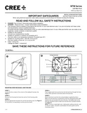 Cree NTW Series Installation Instructions Manual