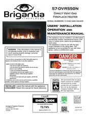 Brigantia 57-DVRS50N User's Installation, Operation And Maintenance Manual