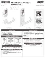 Schlage LE Installation Instructions Manual