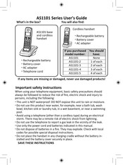 Uniden AS1101-5 User Manual