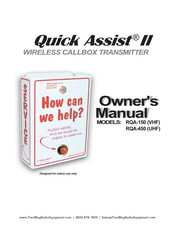 Ritron Quick Assist II Owner's Manual