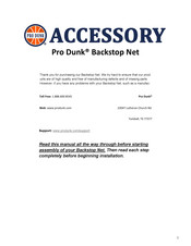 Pro Dunk Backstop Net User Manual
