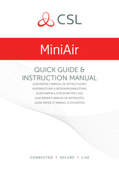 CSL MiniAir Quick Manual & Instruction Manual