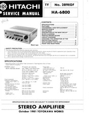 Hitachi HA-6800 Service Manual
