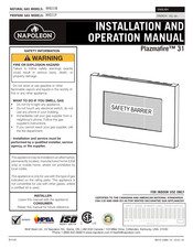 Napoleon WHD31P Installation And Operation Manual