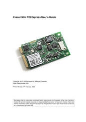 Kvaser Mini PCI Express 2xHS User Manual