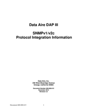 Data Aire DAP III Integration Information