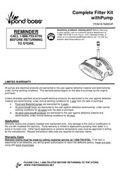 Pond Boss PonDuett 3000 Operating Manual