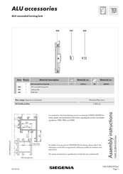 Siegenia ALU Assembly Instructions