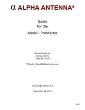 Alpha Antenna ProMaster User Manual