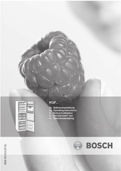 Bosch KFG Series Operating Instructions Manual