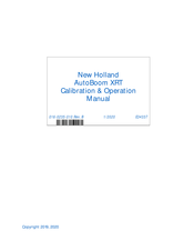 Raven New Holland AutoBoom XRT Calibration & Operation Manual