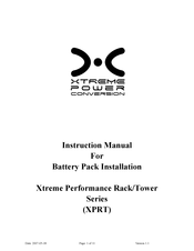 Xtreme Power Conversion XPRT-BP2 Instruction Manual