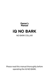 Dogtra iQ NO BARK Owner's Manual