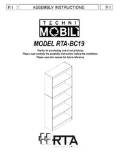RTA Techni Mobili RTA-BC19 Assembly Instructions Manual