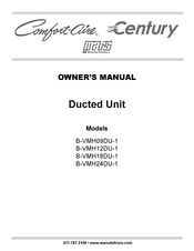 Mars Comfort-Aire Century B-VMH18DU-1 Owner's Manual