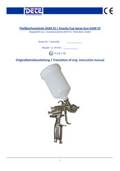 DETE GGM 25 Translation Of Original Instruction Manual
