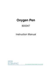 Sper scientific 800047 Instruction Manual