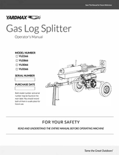 YARDMAX YU2566 Operator's Manual