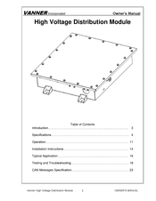 Vanner HVDM-C150A-C280A Owner's Manual