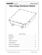 Vanner HVDM-5-C150A-C280A Owner's Manual