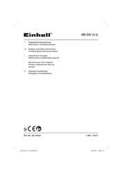 EINHELL GE-CG 12 Li Original Operating Instructions
