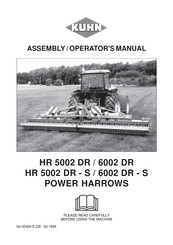 KUHN HR 5002 DR Assembly & Operators Manual